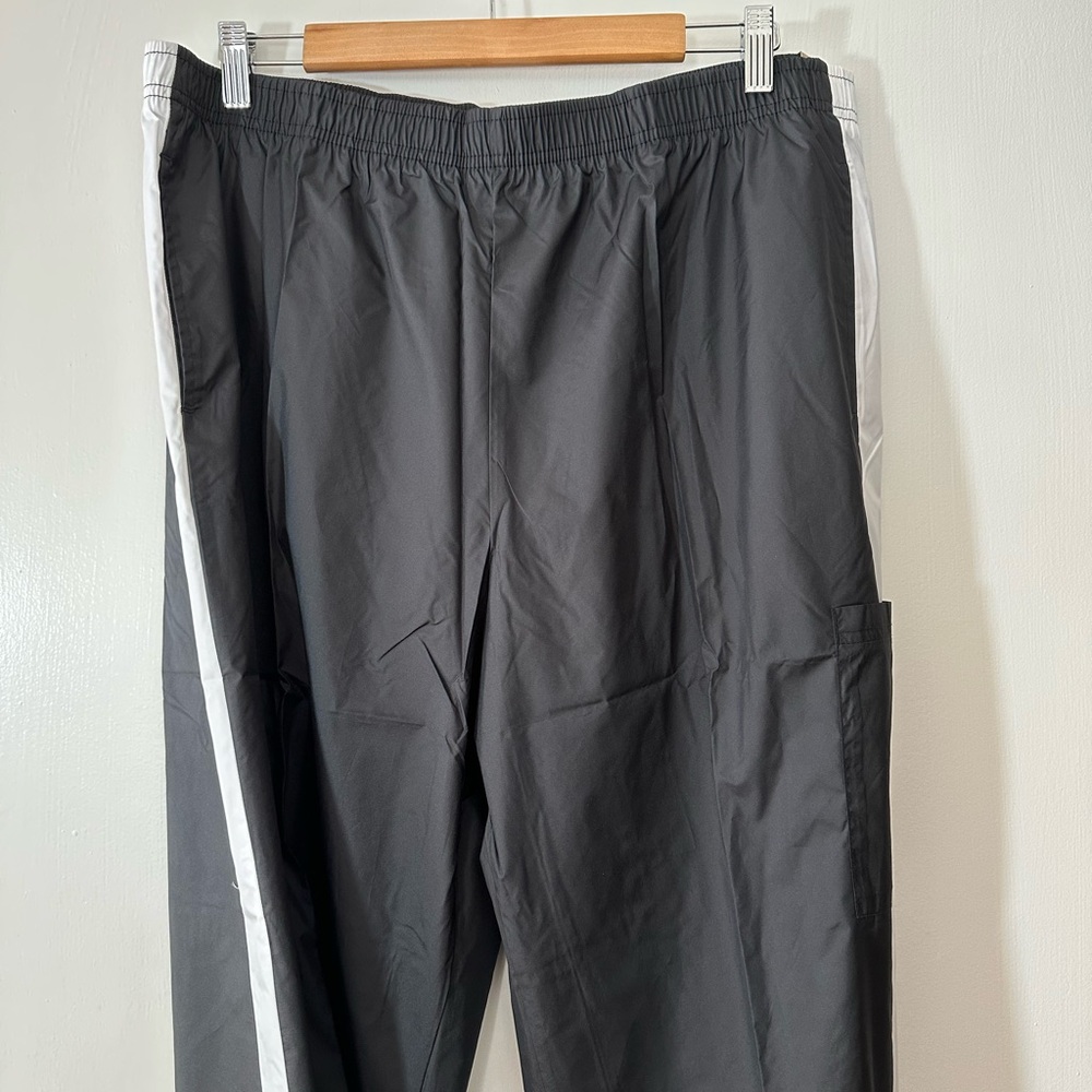 Nike Women's Black Straight Leg Pants with White Stripes